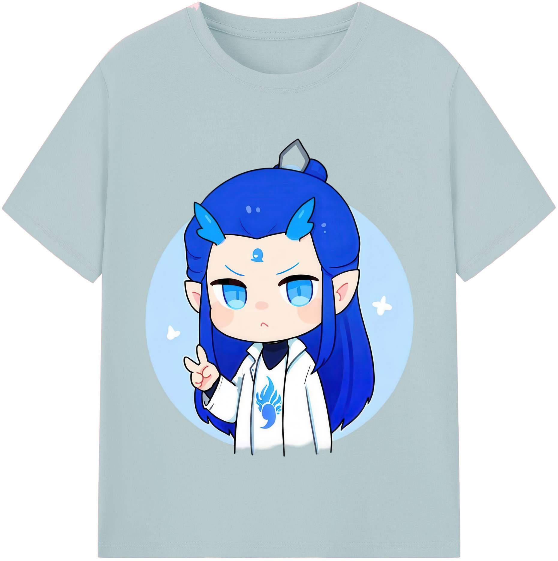 （画像用） Ne Zha 2 ナタ 魔童の大暴れ 綿100％半袖Tシャツ（フロントプリント）